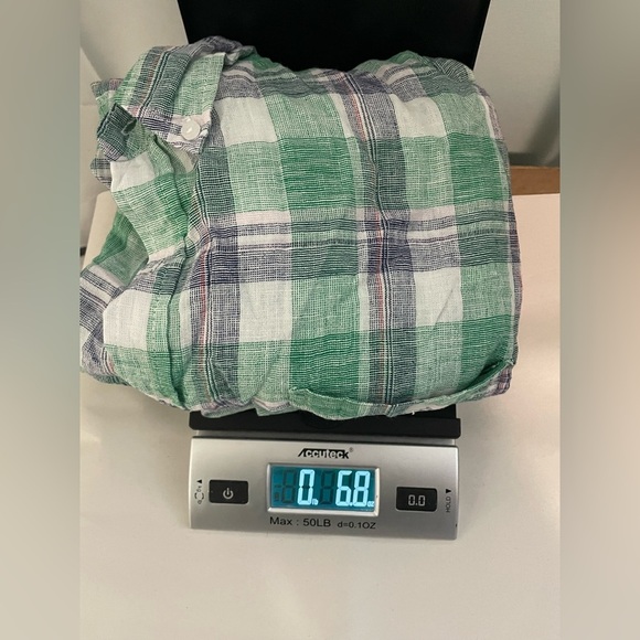 Weatherproof vintage Green Plaid Men's Shirt linen blend size XXL - Picture 7 of 8